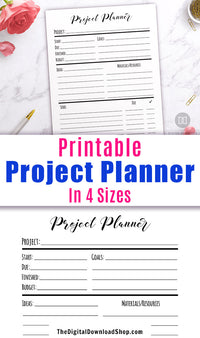 Project Planner Printable- Productivity Planner Printable