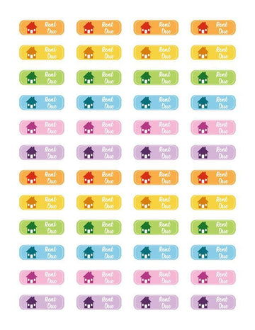 Rent Due Printable Planner Stickers