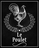 Rooster Le Poulet Chalkboard Printable Wall Art - The Digital Download Shop