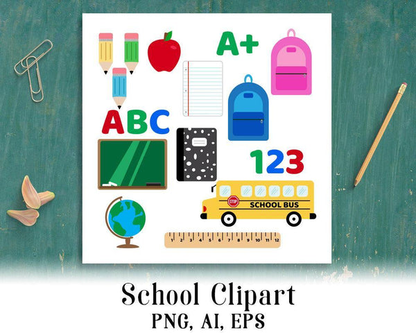 School Clipart - The Digital Download Shop