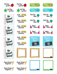 School Year Printable Planner Stickers - The Digital Download Shop
