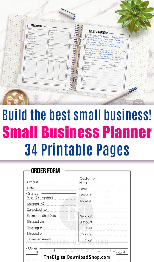 small-business-planner-printable-the-digital-download-shop for Free Printables For Small Business Small Business Planner Printable | The Digital Download Shop for Free Printables For Small Business
