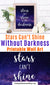 Stars Can't Shine Without Darkness Printable Wall Art- This inspirational / motivational typography art would be great in an office or bedroom! | #motivational #wallArt #DigitalDownloadShop