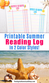 Summer Reading Log Printable