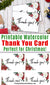 Printable Thank You Card: Holiday Florals- These printable thank you cards would make great Christmas gift thank you notes, or would be lovely thank you cards for a red and white themed wedding, a winter baby shower, or a holiday party! | #printable #Christmas #DigitalDownloadShop