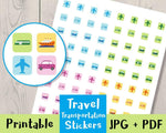 Travel Printable Planner Stickers - The Digital Download Shop