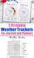 2 Weather Tracker Bullet Journal Printables- Use this weather tracking planner printable to keep a log of the weather in your area! | #bulletJournal #planner #bujo #DigitalDownloadShop