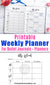 Week on one page printable for bullet journals and other planners. Use this one page weekly planner printable to break up your weekly tasks into 3 sections. | #planner #weeklyPlanner #DigitalDownloadShop