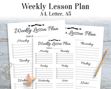 Weekly Lesson Plan Printable