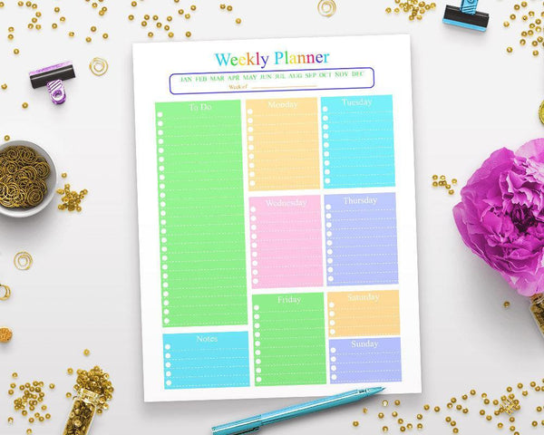 Weekly Planner Printable - The Digital Download Shop